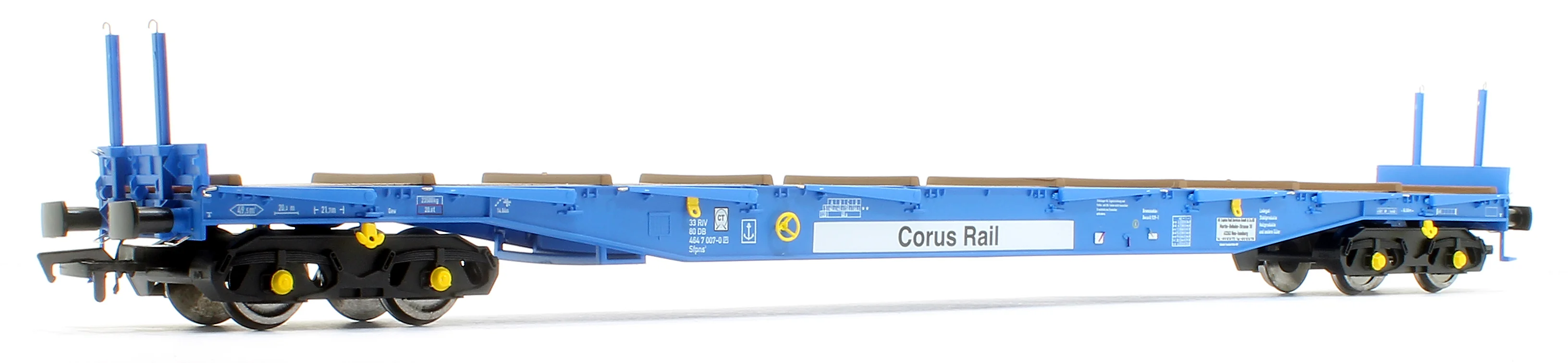 5105 IGA Cargowaggon bogie flat in Corus Rail blue 4647