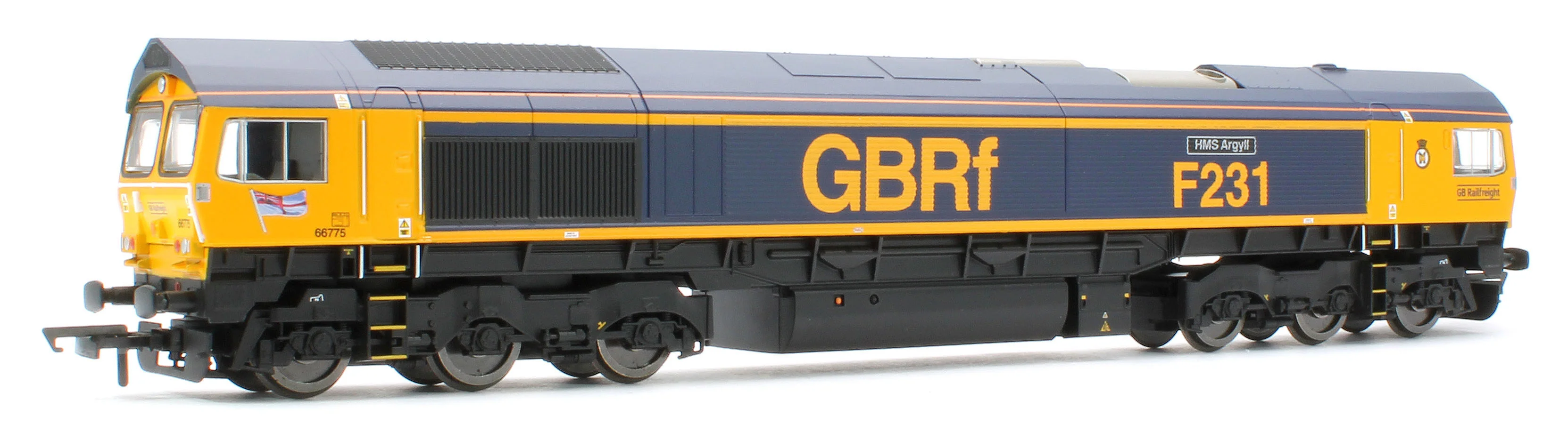 R30534TXS RailRoad GBRf Class 66 HMS Argyll 66775 Diesel Locomotive - DCC Sound - Image 4