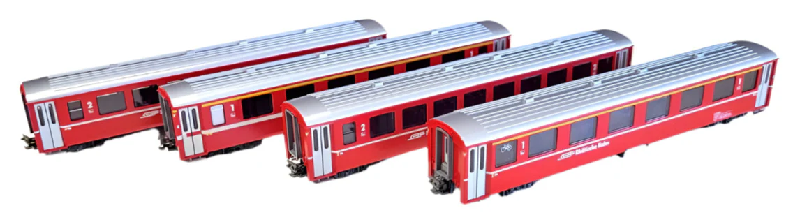 RhB EW1 Red 4 Coach Add on Set (4)