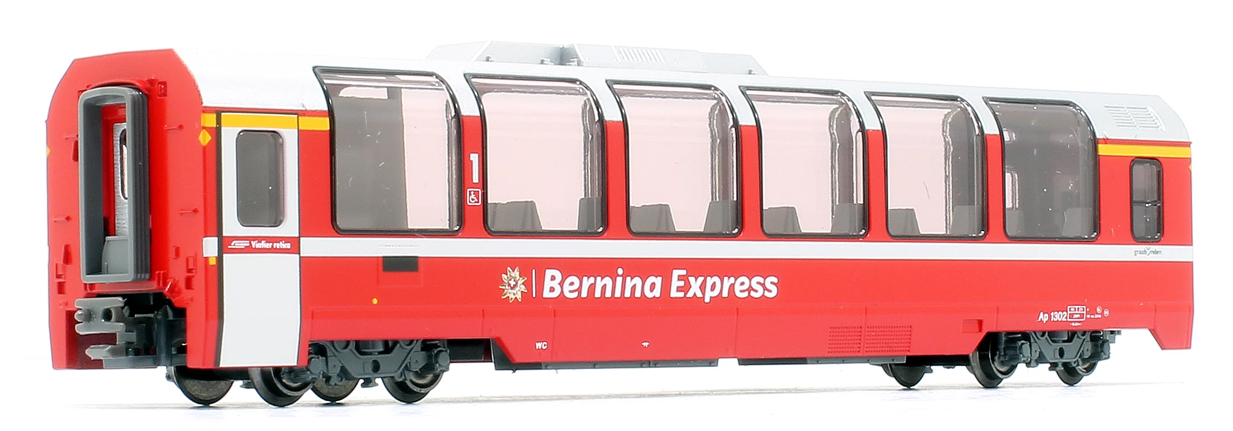 RhB Bernina Express (New Logo) 4 Car Add On Coach SetRhB Bernina Express (New Logo) 4 Car Add On Coach Set - Image 2