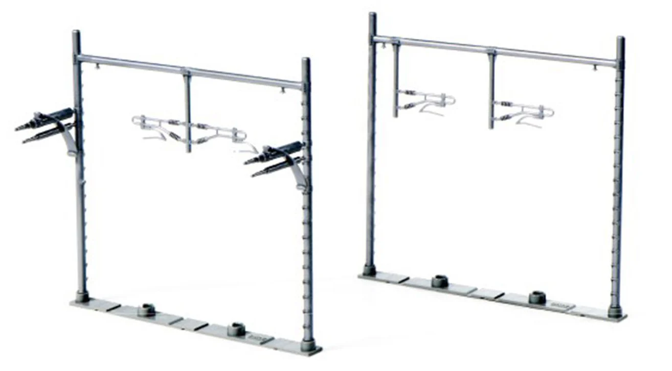 Double Track Catenary Gantry Silver (12 Pack)