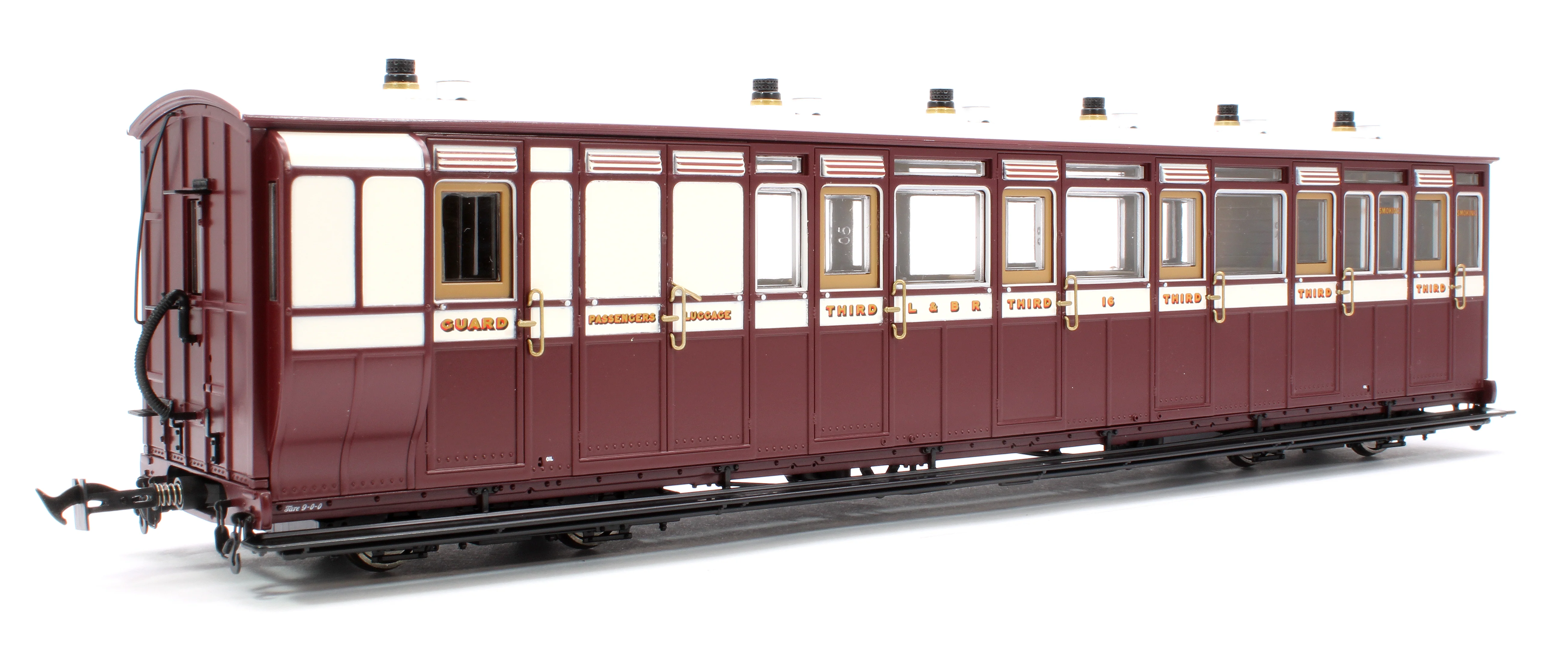 LHT-7NP-005D Lynton & Barnstaple Brake 3rd Red/Ivory No.16 1902-1922 - DCC Fitted