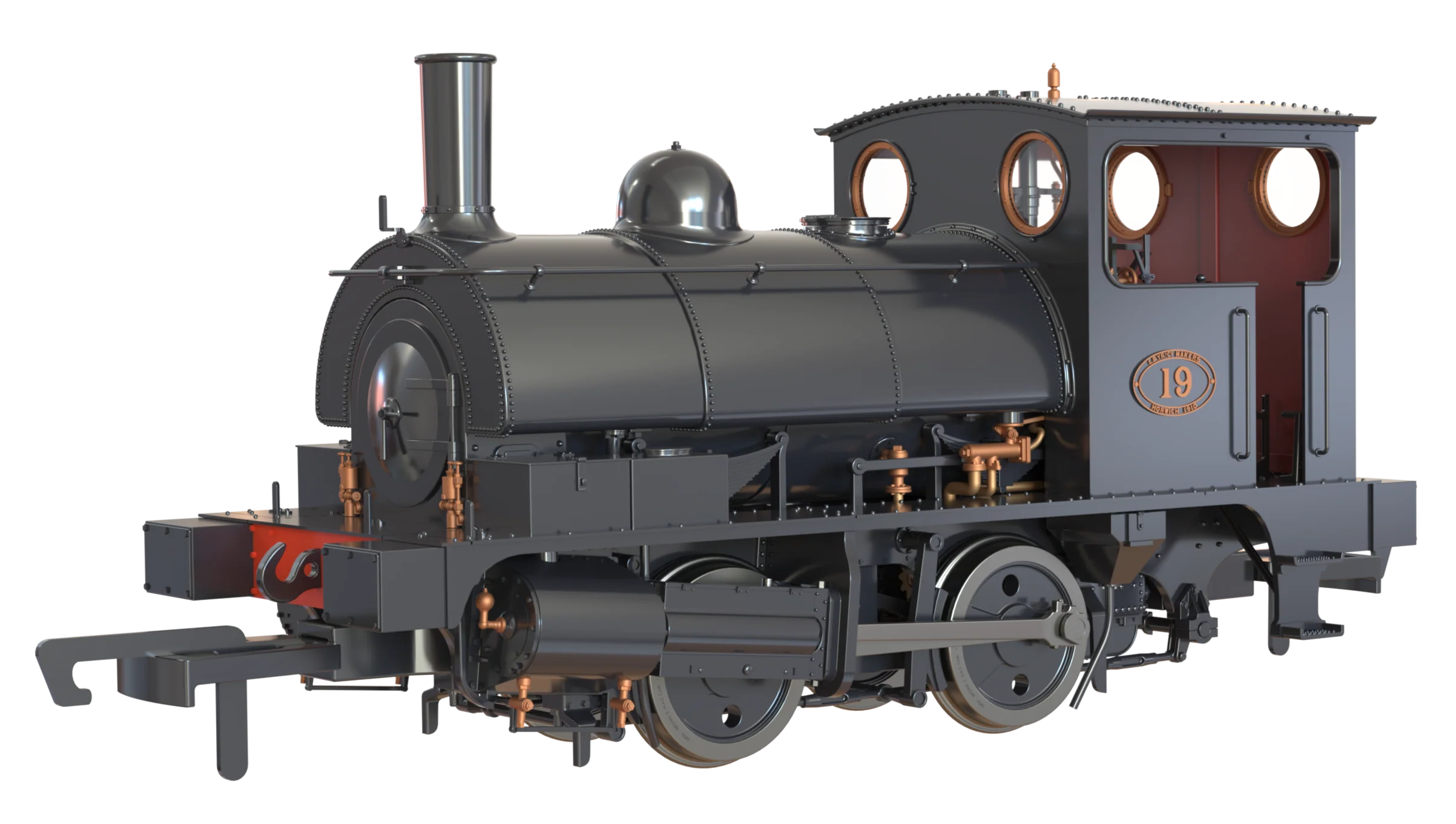 C1028S LYR 'Pug' 0-4-0ST 19 LYR Unlined Black (as preserved) Steam Locomotive - DCC Sound