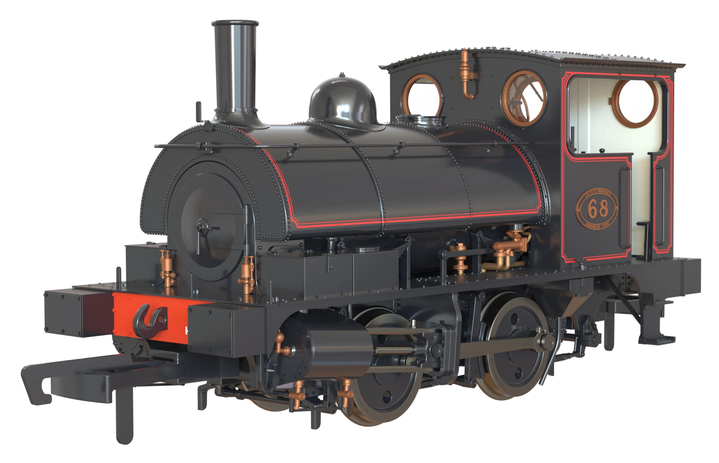LYR 'Pug' 0-4-0ST 68 LYR Lined Black (as preserved) Steam Locomotive