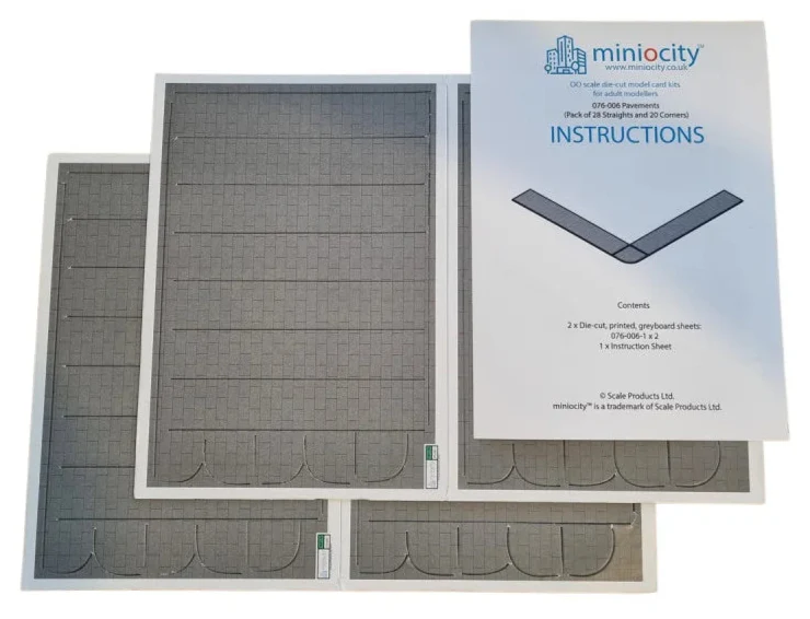 1:76 Scale Pavement Sections Model Card Kit - Image 2