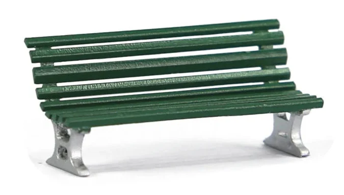 1:76 Station Benches - Green - Image 2
