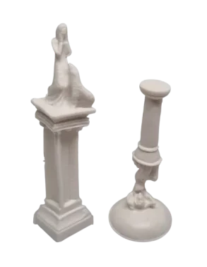 1:76 Scale Mermaid & Plinth Garden Statues (Pack of 2)
