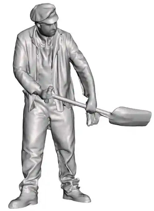1072-076R OO Gauge 1948-1968 British Railways - Loco Crew Fireman Looking Right
