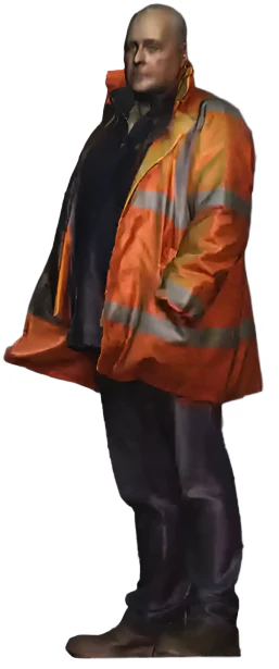 N Gauge - Railway & Lineside - Loco Crew in High Vis Jacket - Image 2
