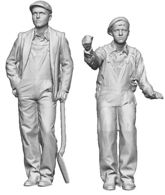 11222-076 OO Gauge Loco Specfic Crew - Mainline Hunslet Crew Open Cab