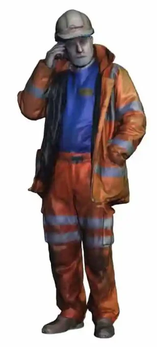 1143-076 OO Gauge 1995-Present Privatisation - Man in Hi Vis using Phone - Image 2