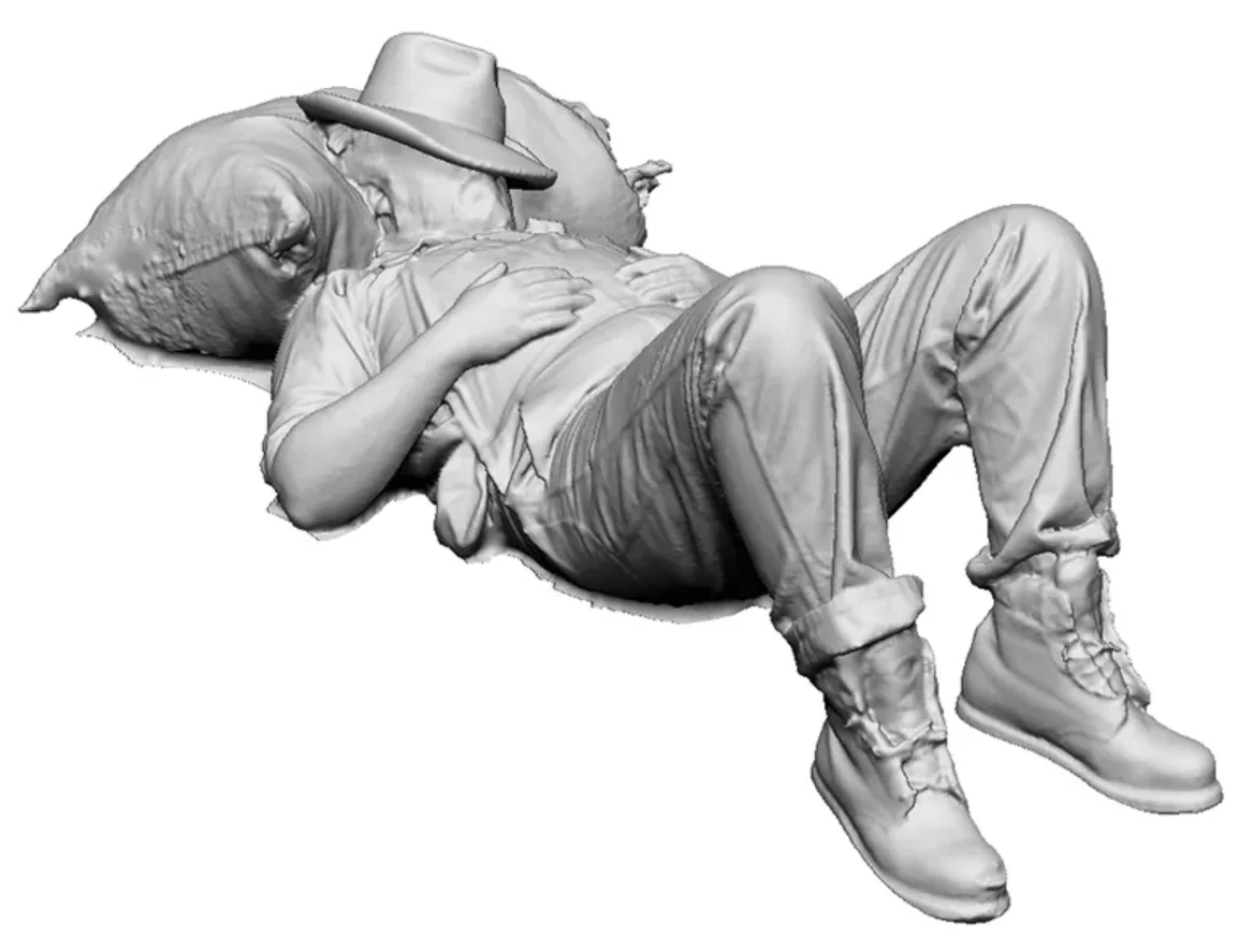 N Gauge - Trade & Services - Mill worker sleeping