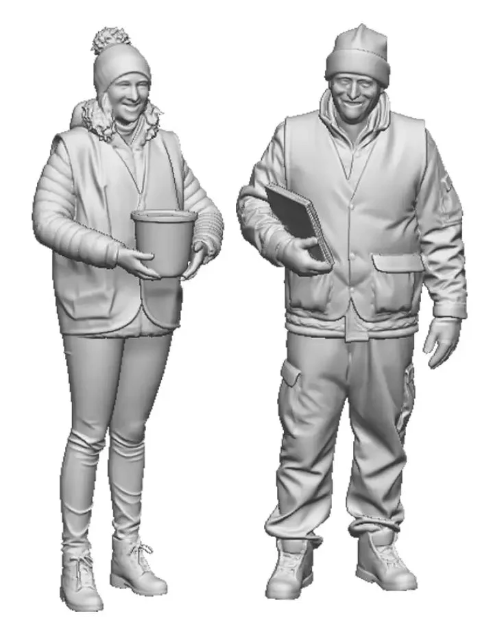 OO Gauge Town and Country - Charity Workers