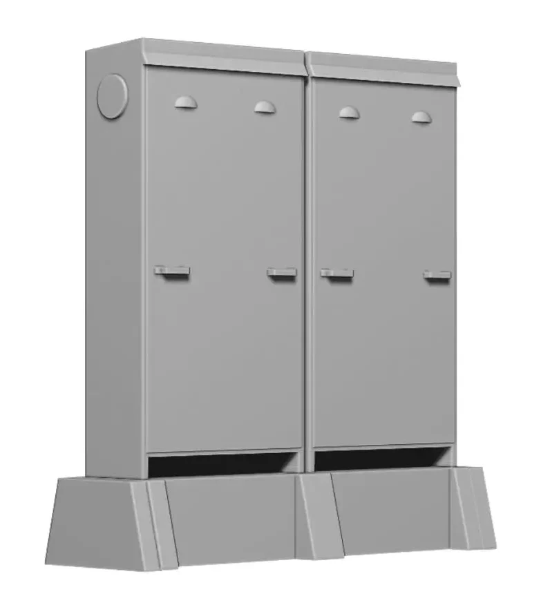 N Gauge Lineside Details - Large Lineside Cabinets x4