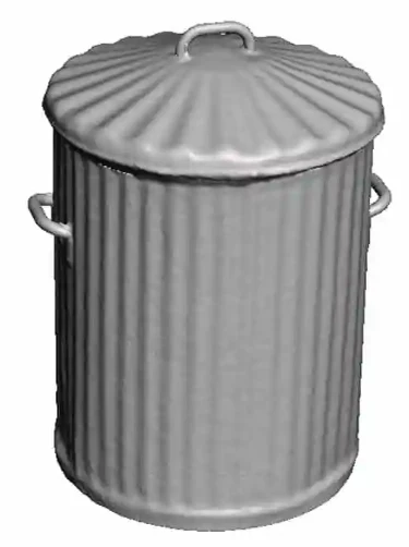 O Gauge Work and Industry Platform Accessories - Galvanised Dustbins (x2)