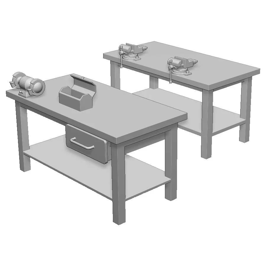 27113-148 N Gauge Workshop Details - Workbench Pack 2
