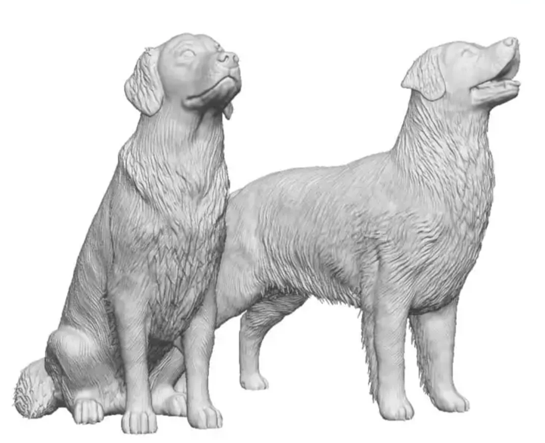N Gauge - Pets, Wildlife & Livestock - Golden Retrievers x2