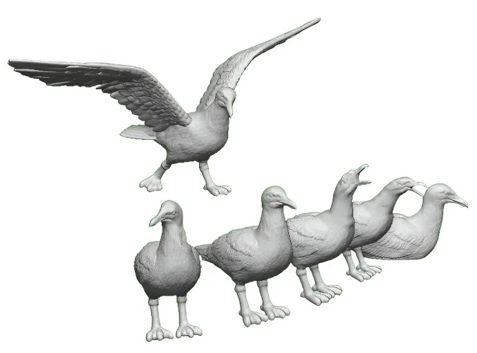 31400-043 O Gauge Pets, Wildlife & Livestock Seagulls - Pack of 12