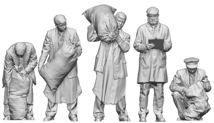 9024-043 O Gauge 1948-1968 British Railways - GPO Worker Bundle