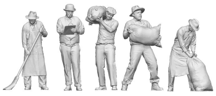 9039-043 O Gauge 1922-1948 Pre-Grouping - Mill Workers Bundle
