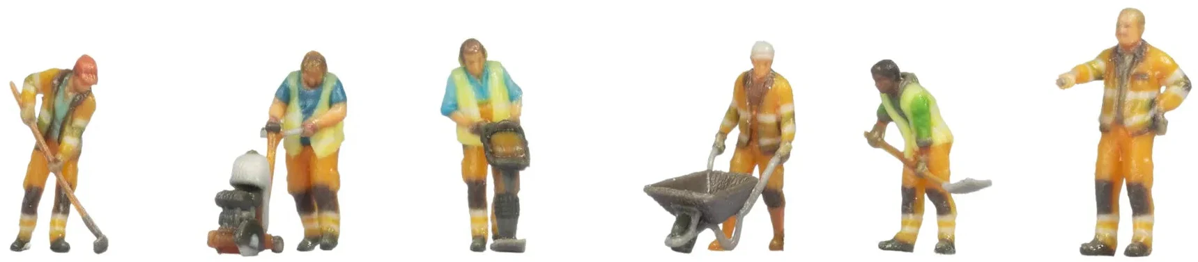 Road Workers (6) 3D Master Figure Set