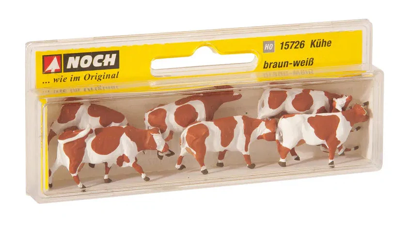 Brown & White Cows (7) Figure Set - Image 2