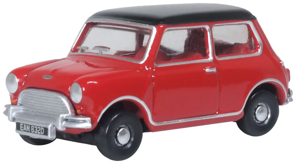 76MN012 Austin Cooper Mini Tartan Red/Black