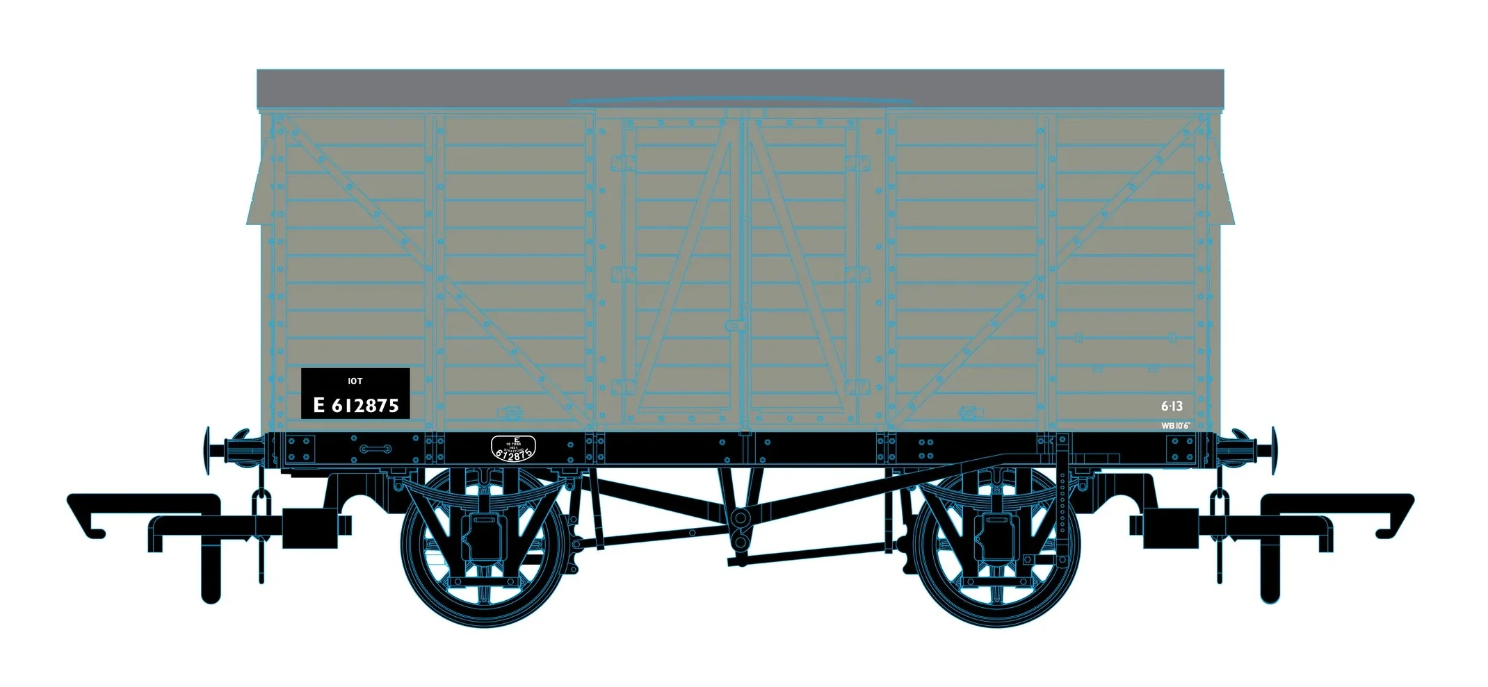 GER 10t Covered Van BR E612875