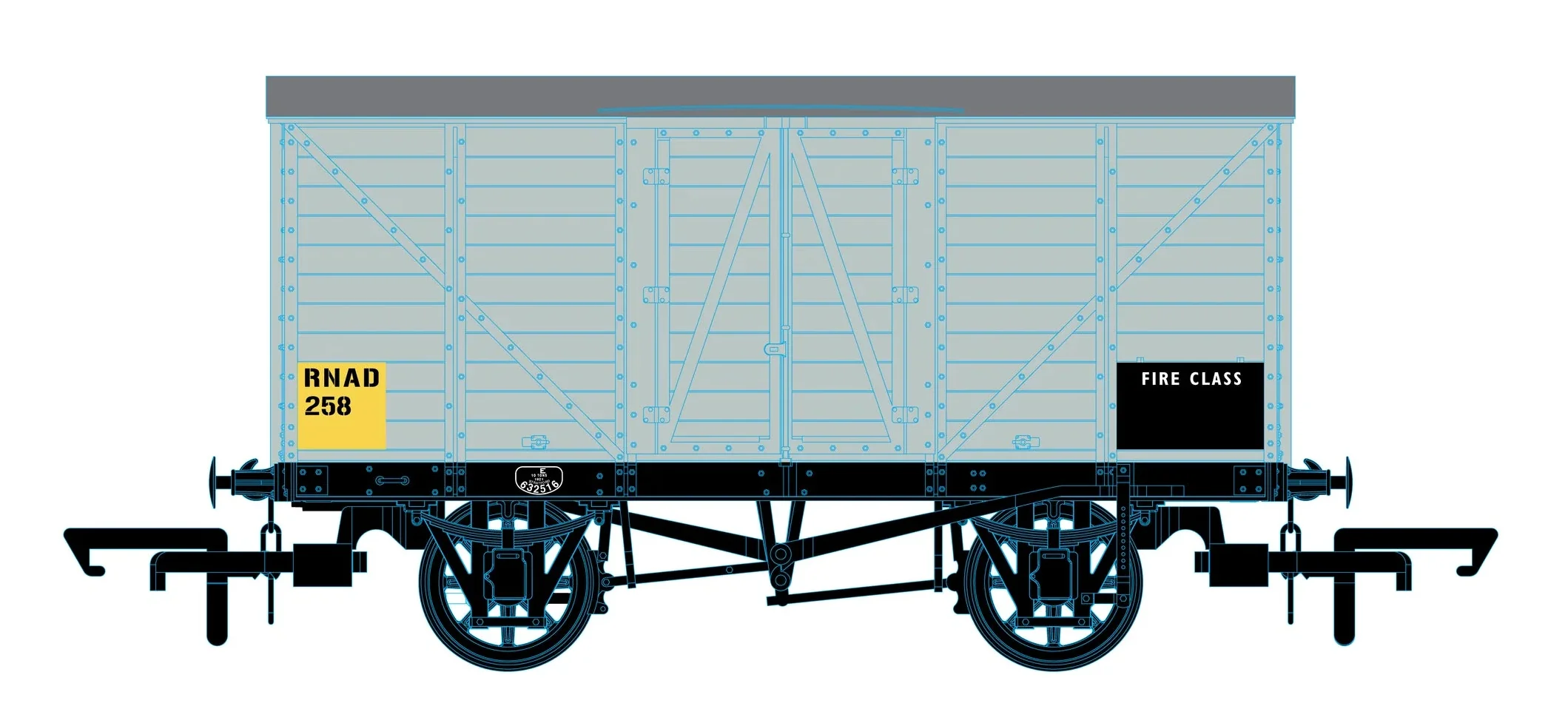 GER 10t Covered Van RNAD 258
