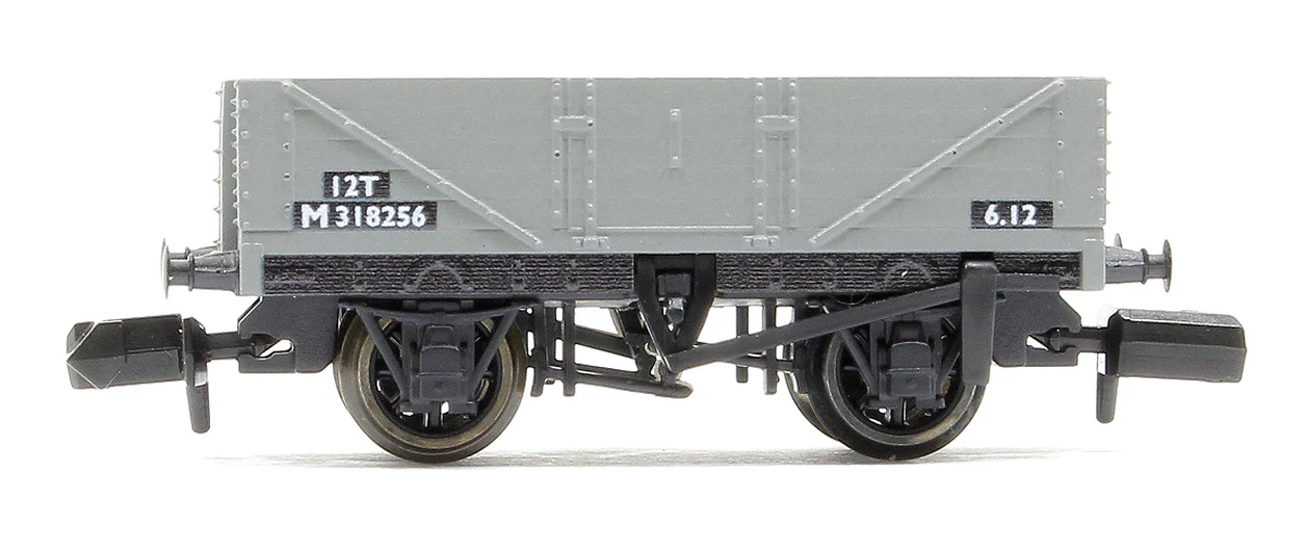 NR5004B 9ft 5 plank open wagon, BR, grey No.318256 - Image 2