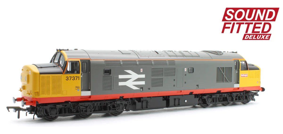 Pre-Owned 35-305SFX Class 37/0 Centre Headcode 37371 BR Railfeight (Red Stripe) Diesel Locomotive - DCC Sound Deluxe