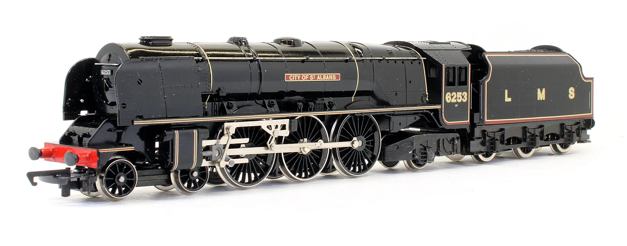 Pre-Owned R459 LMS Black Coronation Class 4-6-2 'City Of St. Albans' 6253 Steam Locomotive Limited Edition With Royal Doulton Plate - Image 3