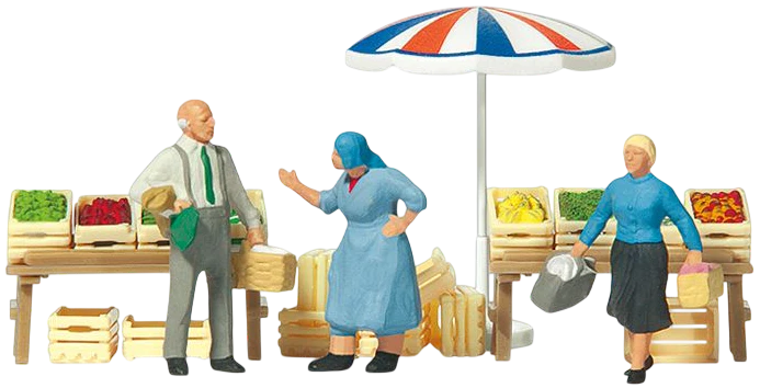At the Market (3) and Accessories Exclusive Figure Set
