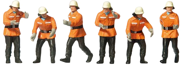 Preiser 10242 Firemen in Action (6) Exclusive Figure Set