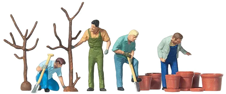 Garden Planting (4) Exclusive Figure Set