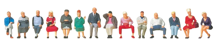Seated Travellers (14) Exclusive Figure Set