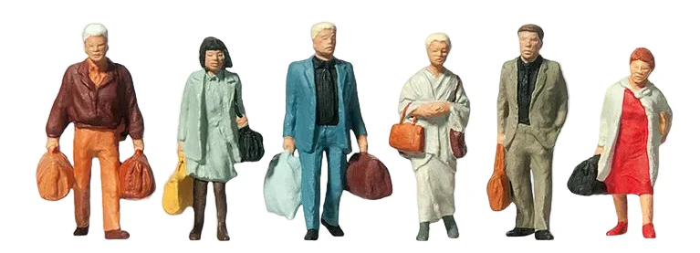 Walking Railway Travellers (6) Standard Figure Set