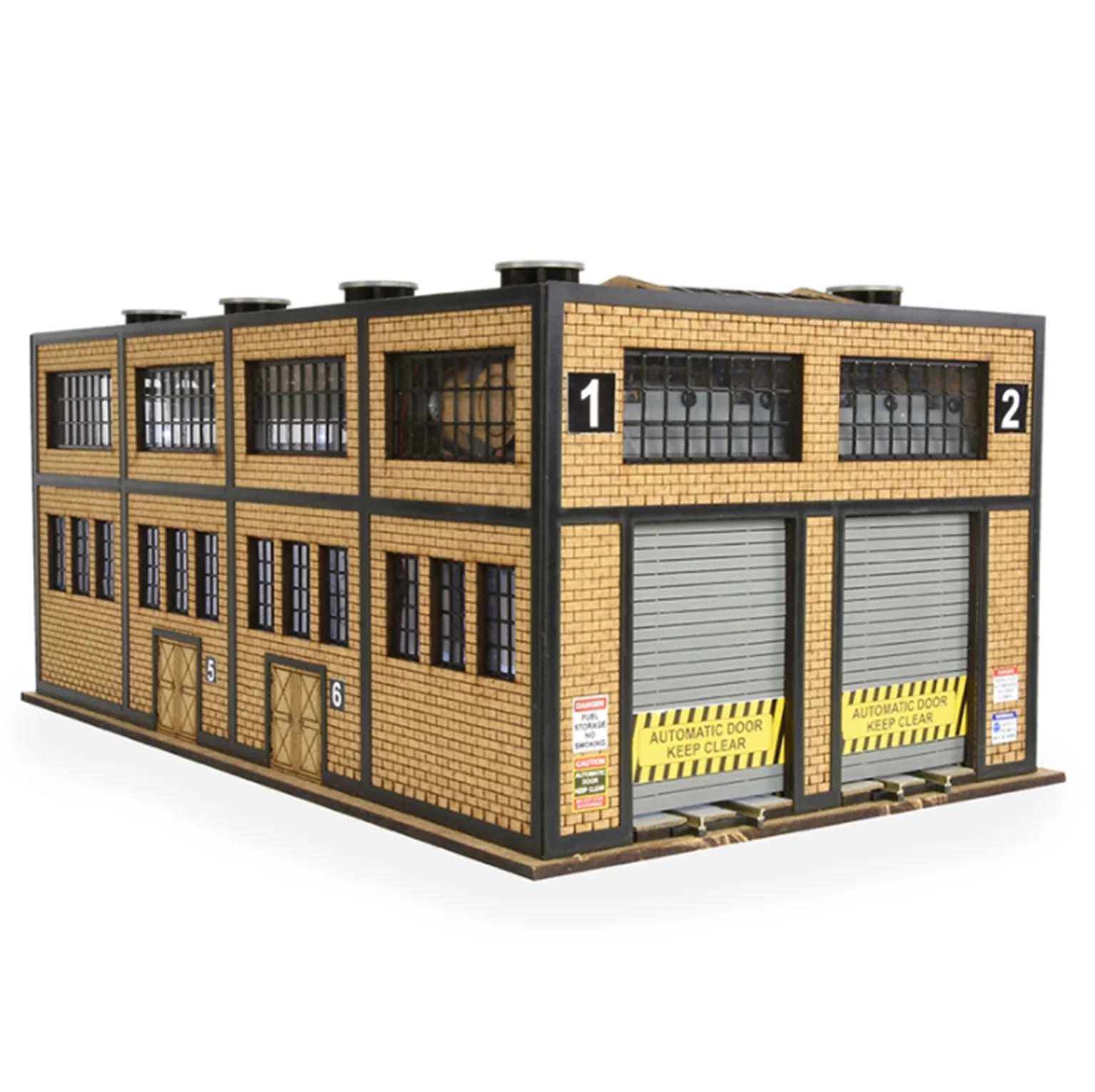 PLS-037 HO/OO Engine House w/Motorized Working Doors Building Kit - Image 3