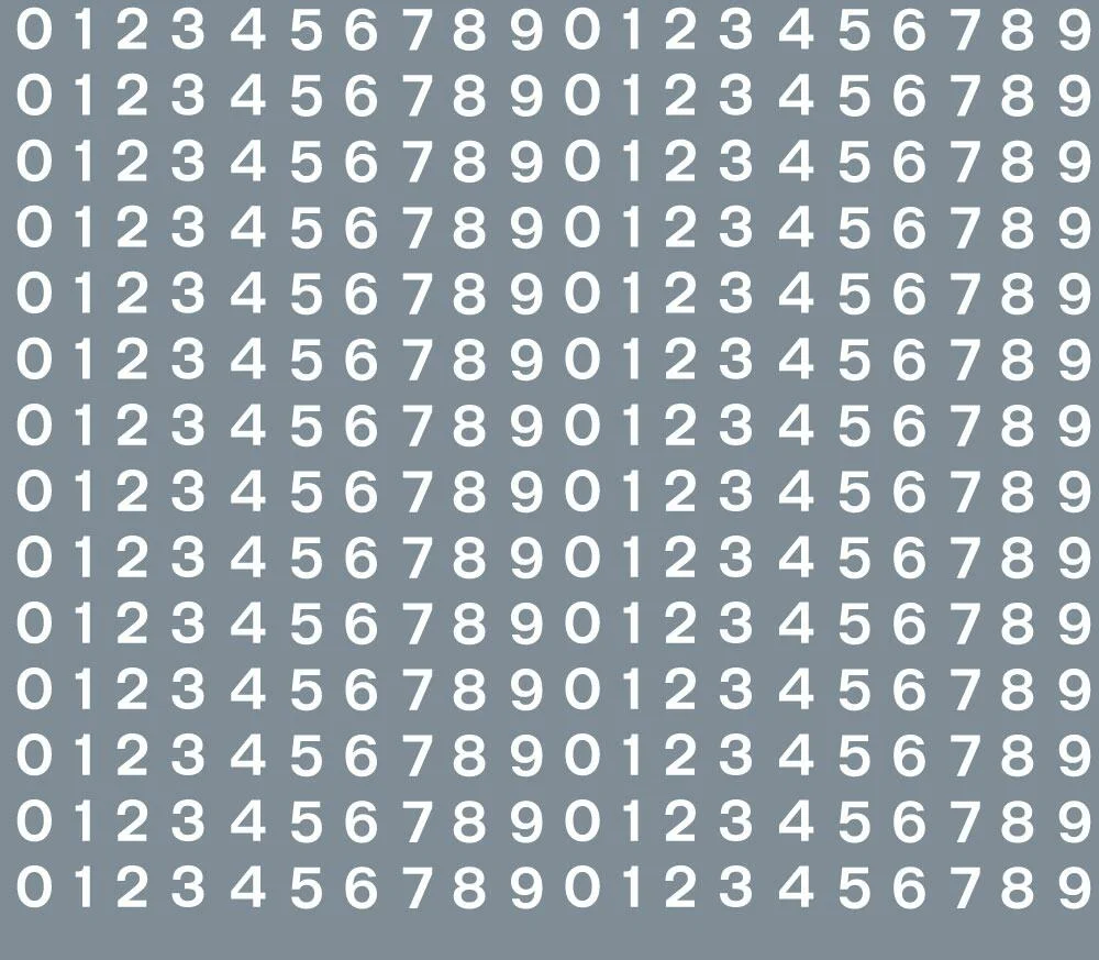 Numeric/alphabet sheet: white BR numbering (3mm high) Waterslide Decals Transfer