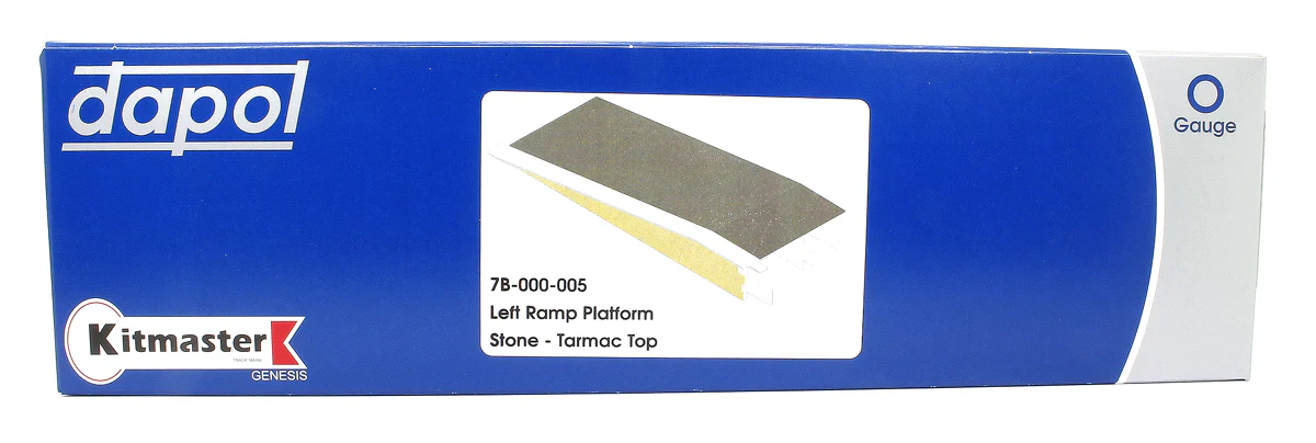 7B-000-005 Kitmaster Genesis - Ramp Left Stone Facing Tarmac Top