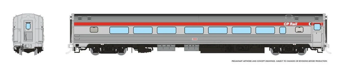 115109 HO Budd Coach: CP Rail - Action Red: #125