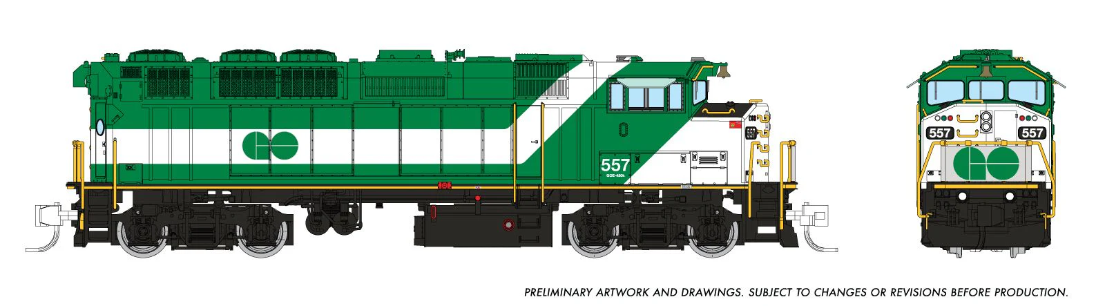 519011 N GMDD F59PH (DC/Silent): GO Transit: #557
