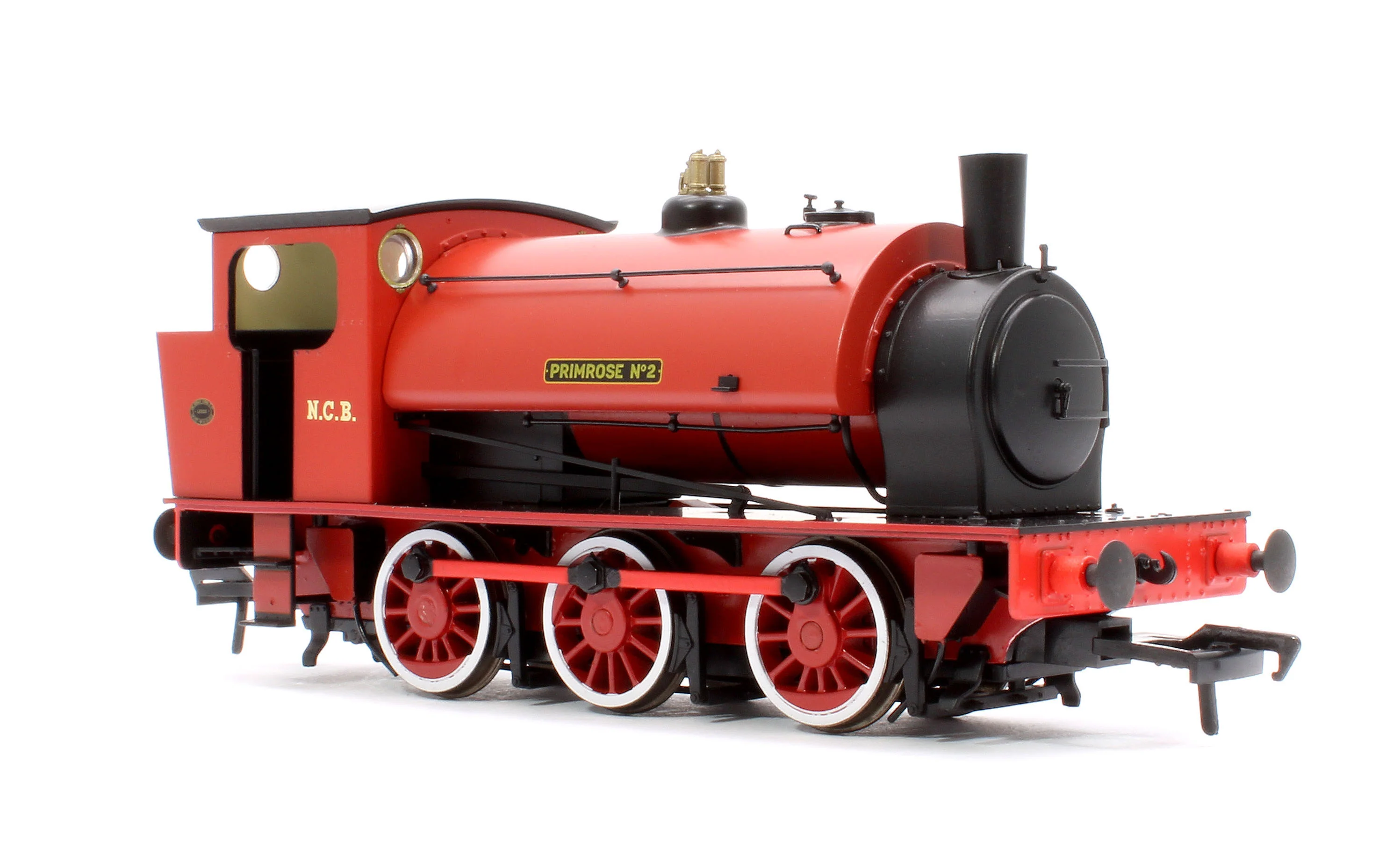 903017 16” Hunslet "Primrose No. 2", NCB red with stovepipe chimney, No. 3715 (as preserved at Embsay in the 1970s) - Steam Tank Locomotive - Image 4