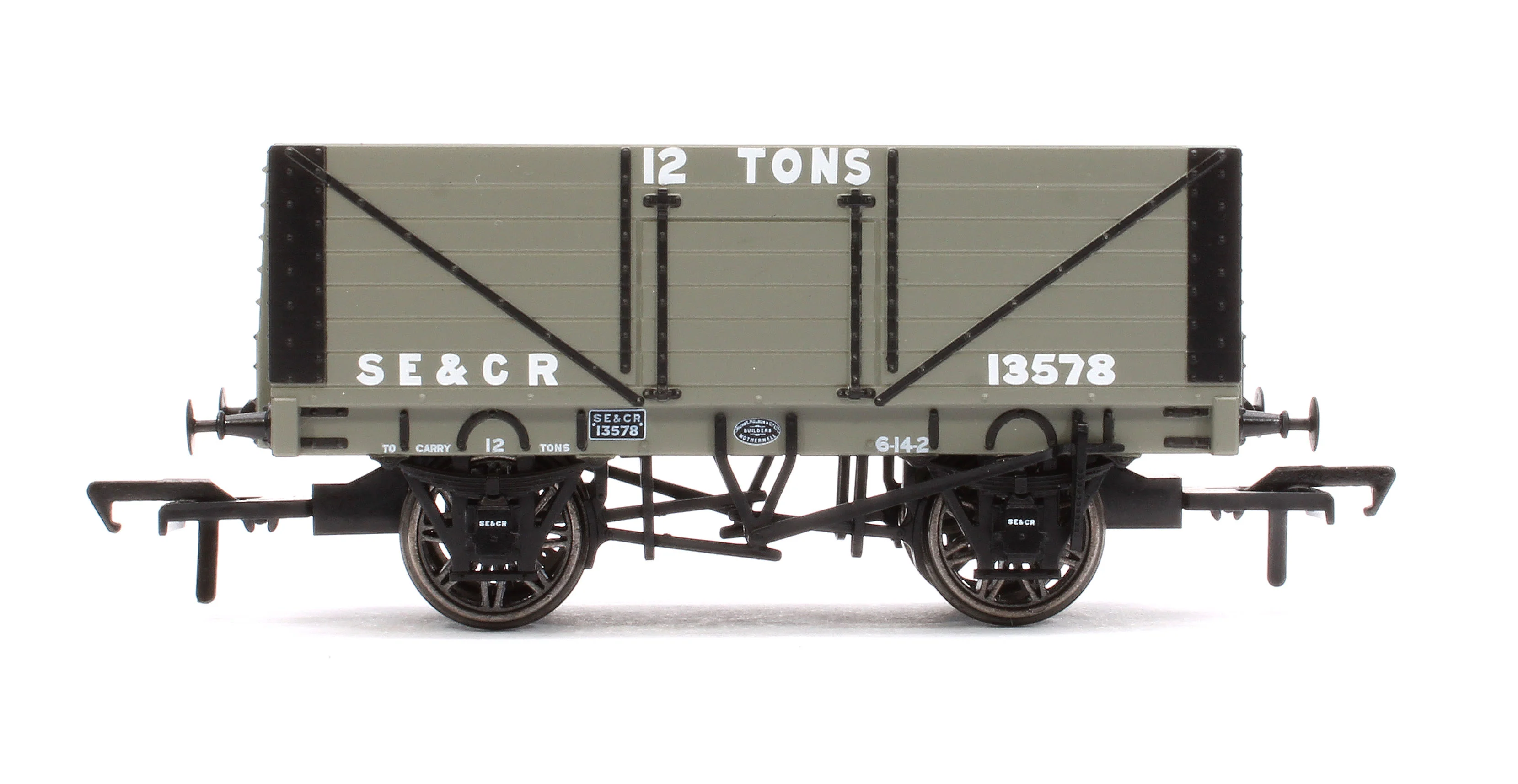 967401 SECR 12T 7 Plank Mineral Wagon (SR Dia.1357) SECR (Early) No.13578 - Image 2