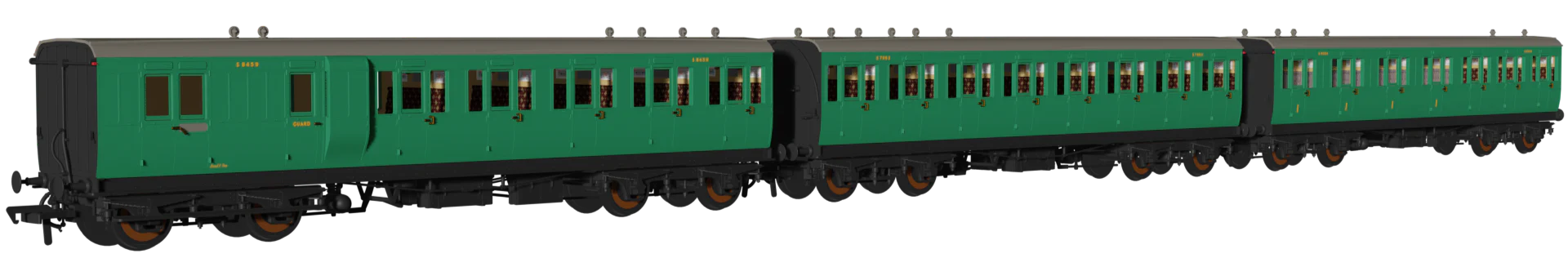 'Evolution' 48' BR Malachite Non-Corridor Carriage No.S8459, S7963 & S9004 Triple Pack - Image 2