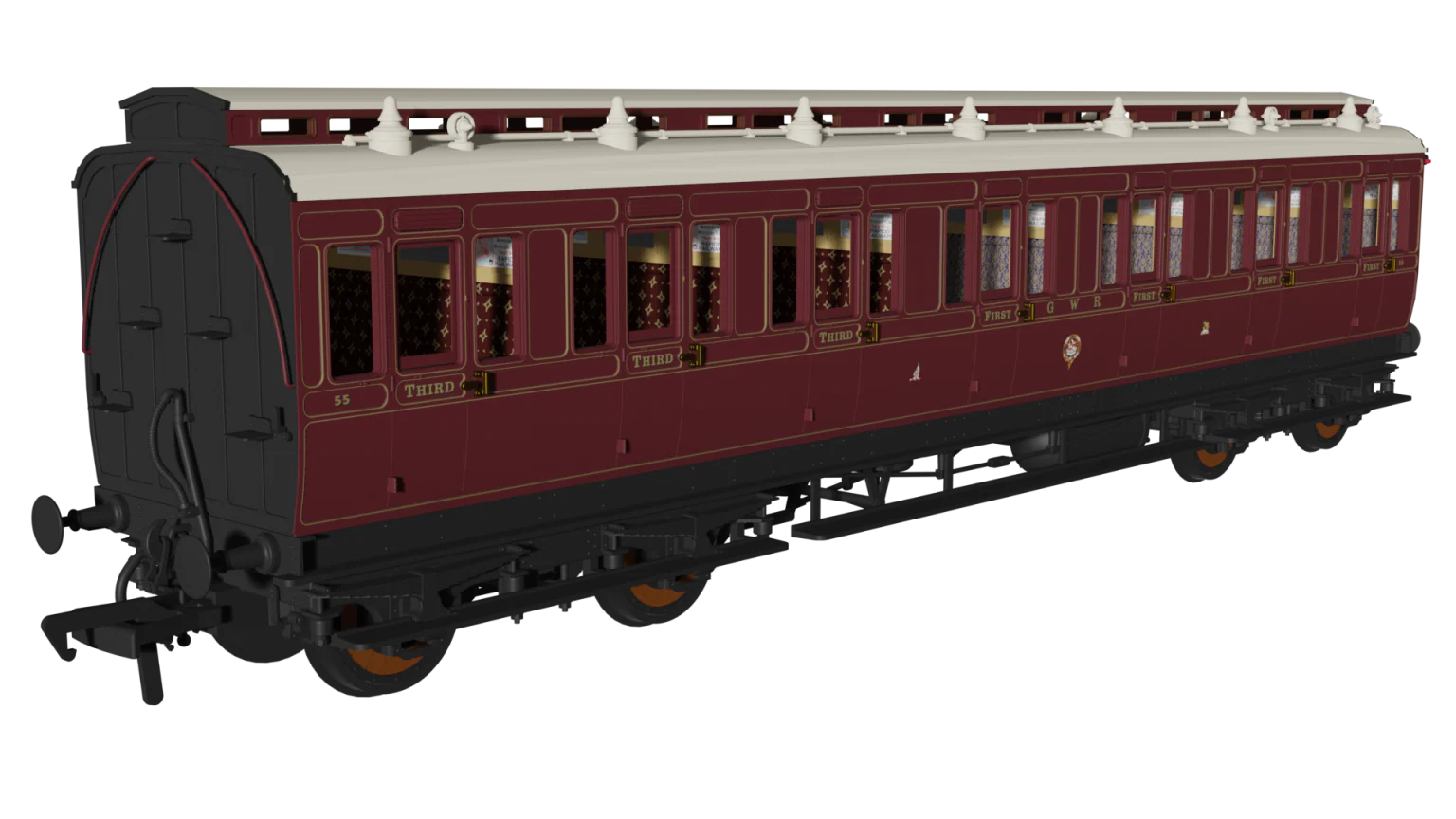 GWR Lined Crimson Lake 'Evolution' Non-Corridor Composite No.55