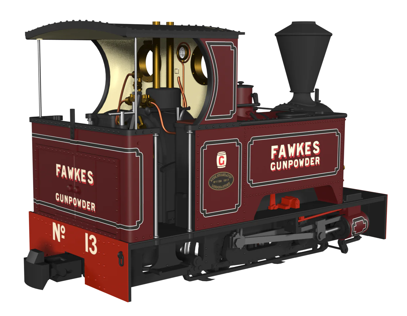 Sirdar Class 0-4-0 Kerr, Stuart & Co. Short-Tank 'What If' - G. Fawkes Lined Maroon Steam Locomotive - Image 4