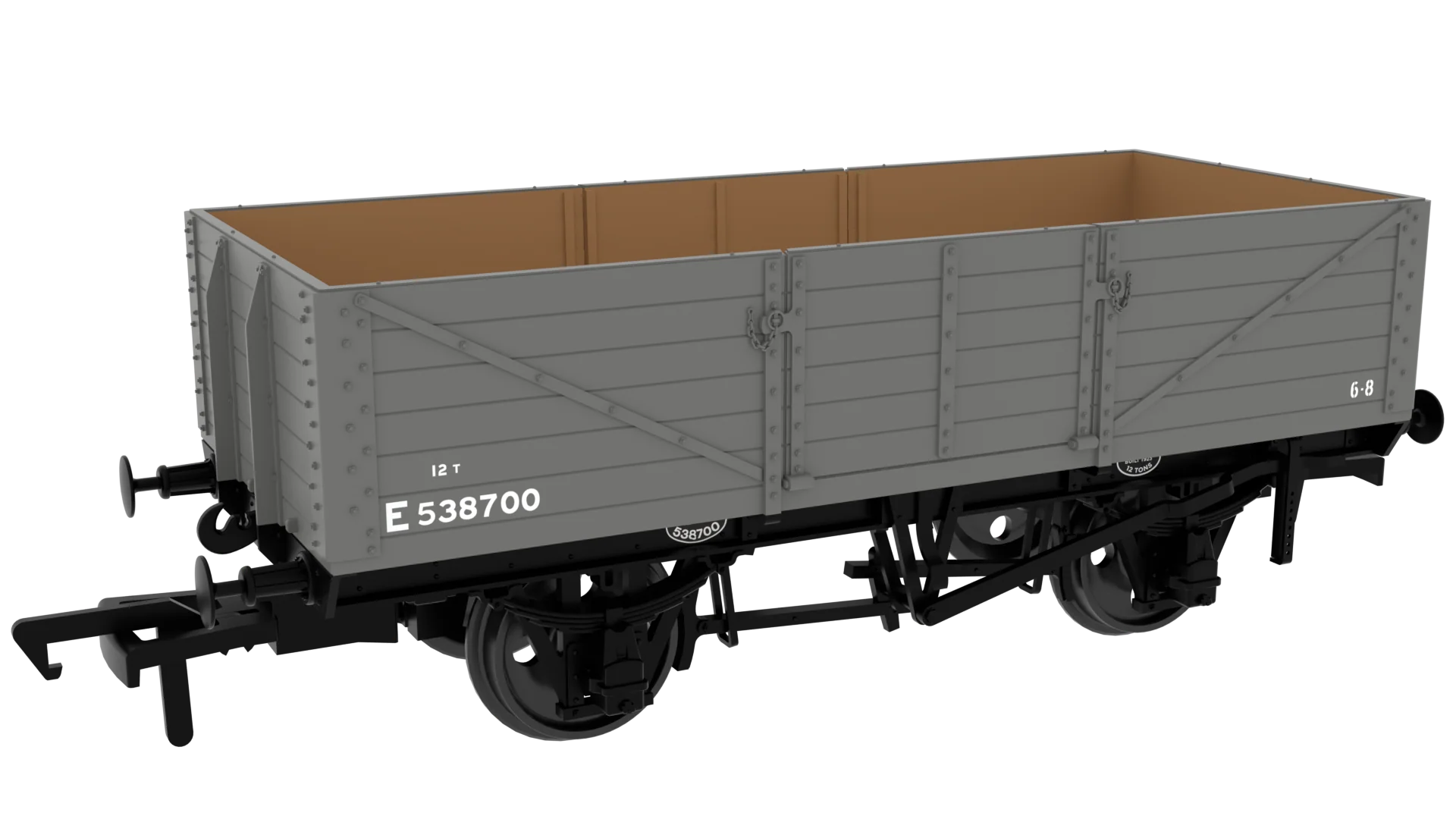 GCR Dia. 9A/9B 6-Plank - No. E538700 BR(E) Grey