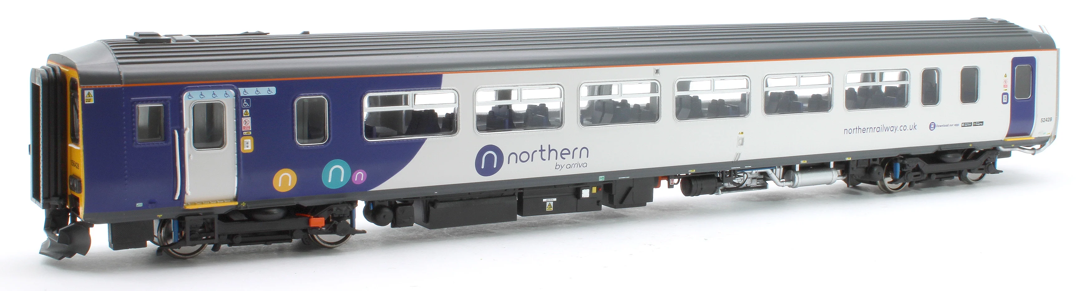 RT156-412 Class 156 Northern White Livery 2 Car DMU '156428' - Image 8