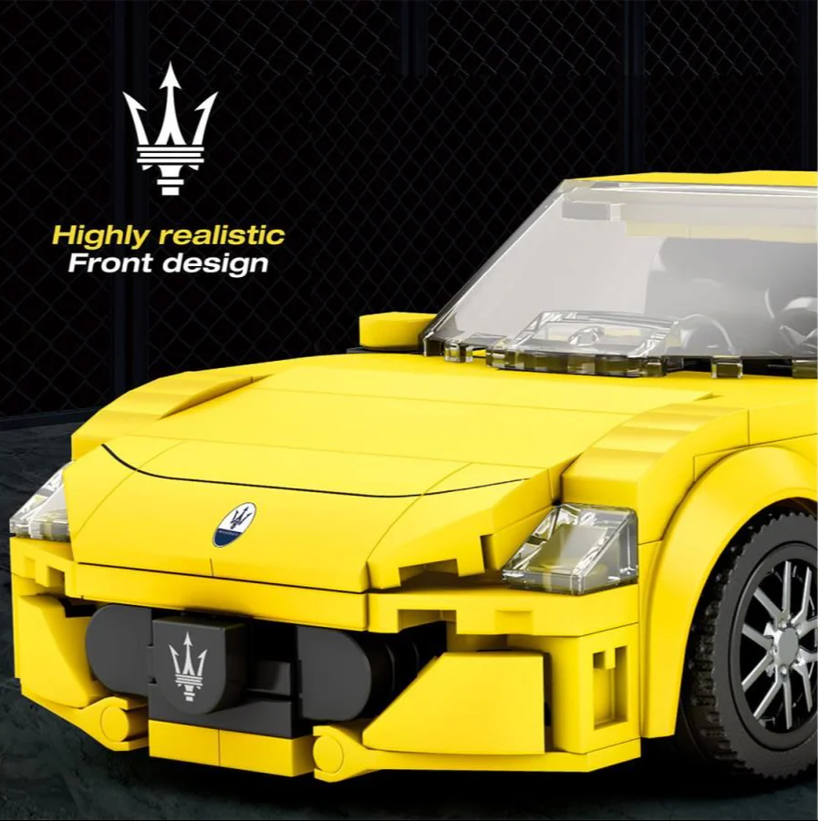 Maserati Yellow Sports Car 384pc Construction Set - Image 4